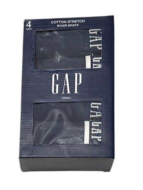 Gap Original Men's 4- Cotton Stretch Boxer Briefs Large (36-38) Navy Blue